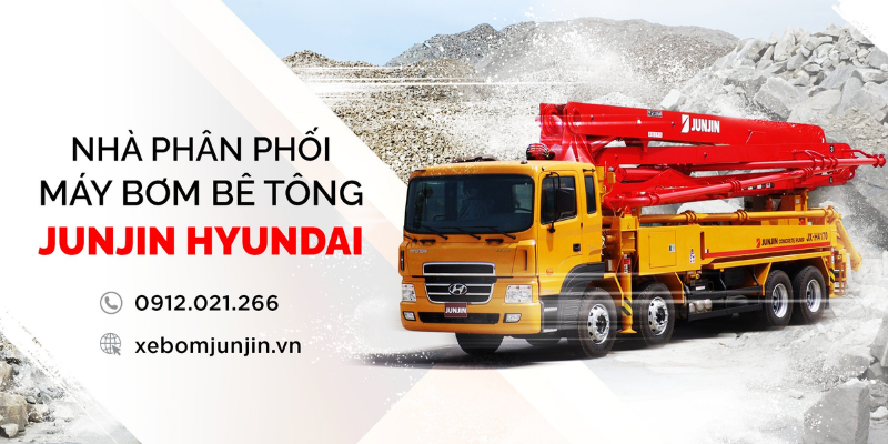 Nhà phân phối máy bơm bê tông Junjin Hyundai chính hãng