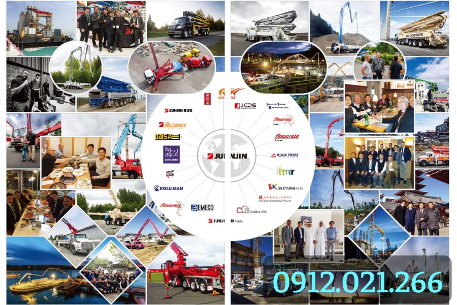 Xe bơm cần bê tông 52m